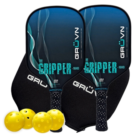 STARTER SET-2 GRIPPER 16HD  AND  4 BALLS, AQUA/WHITE, 15.7"