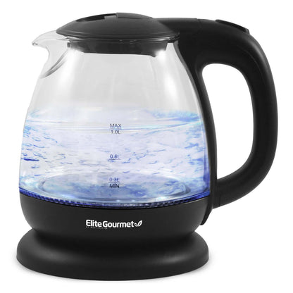 GOURMET 1L ELECTRIC GLASS WATER KETTLE