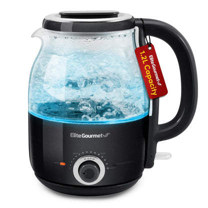 1.2L ELECTRIC BPA-FREE GLASS KETTLE BLACK