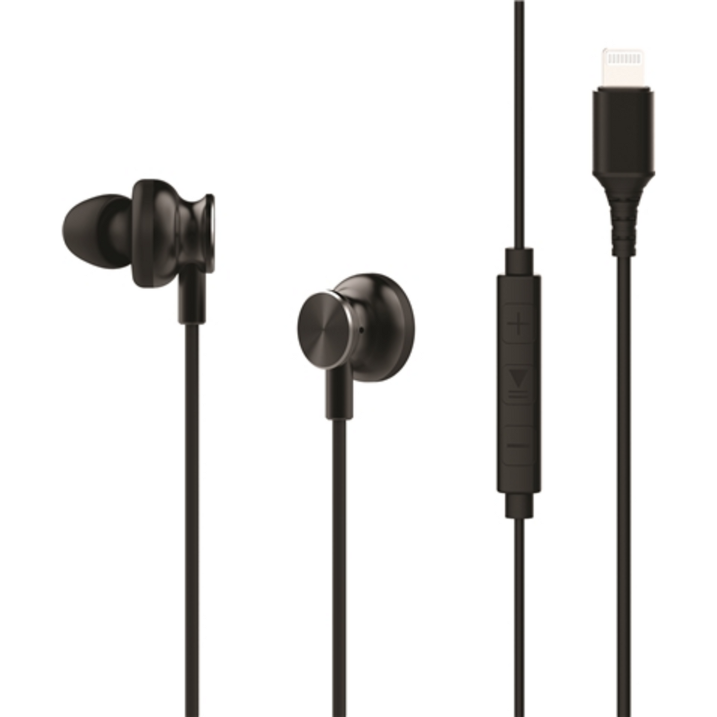 EARBUDS WITH LIGHTING CONNECTOR, BLACK