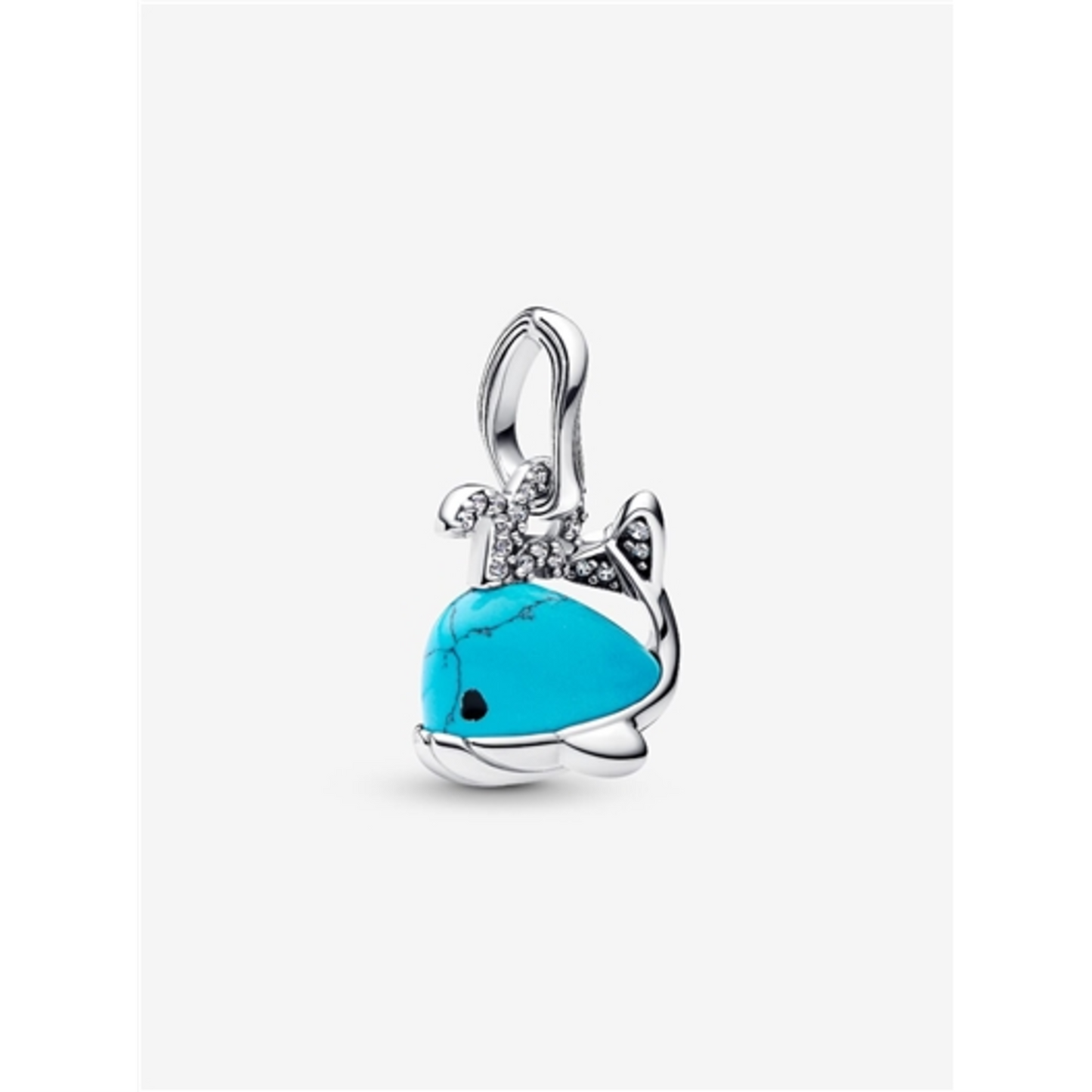 TURQUOISE-COLORED WHALE DANGLE CHARM