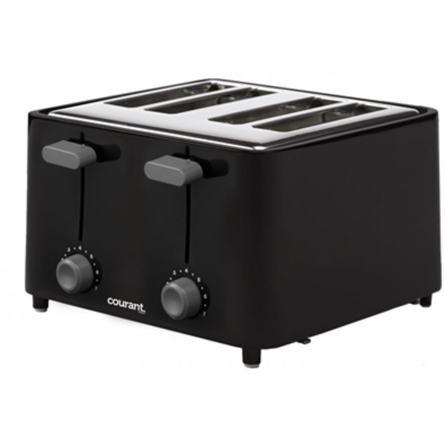 COURANT 4-SLICE TOASTER BLACK/STAINLESS, BLACK/STAINLESS