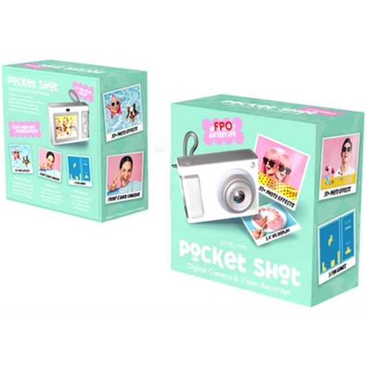 DIGITAL CAMERA, WHITE AND SILVER, 2.4" SCREEN