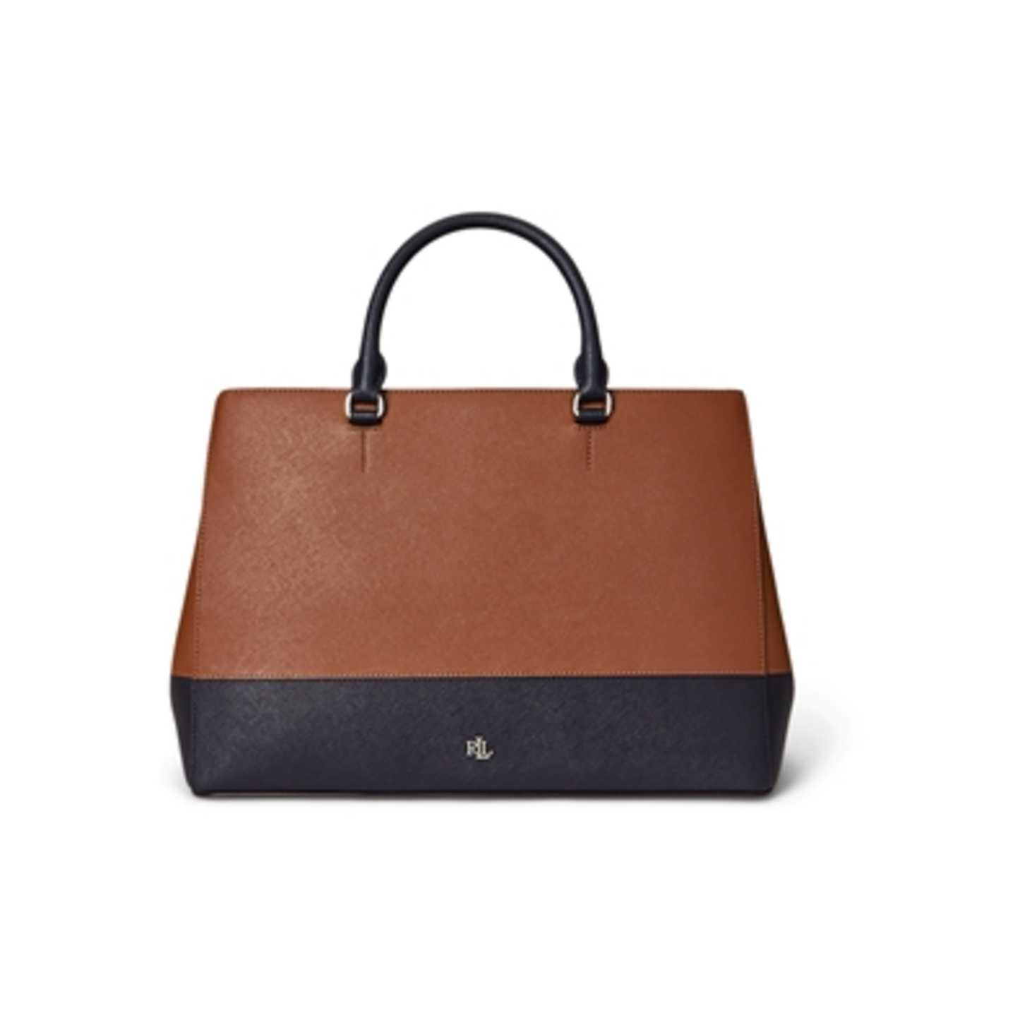 HANNA 37 LARGE SATCHEL, LAUREN TAN/LAUREN NAVY