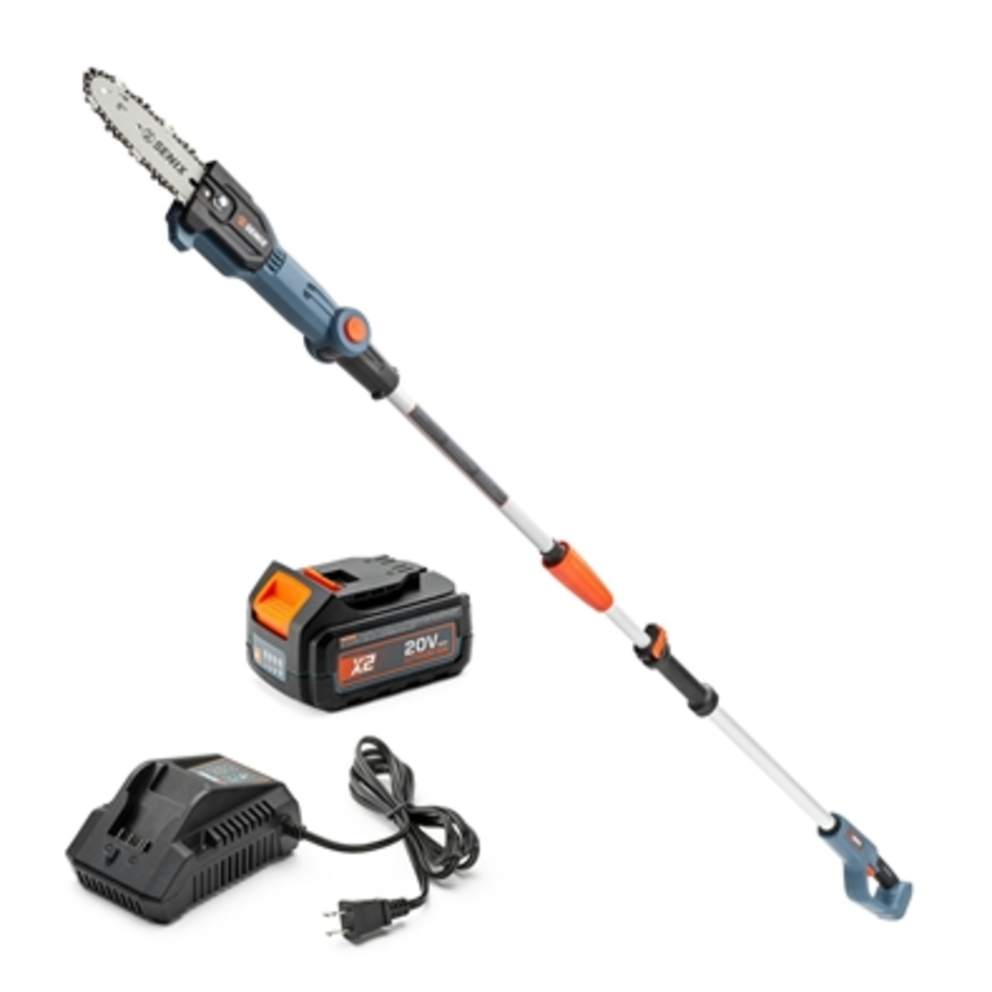 20 VOLT MAX CORDLESS BRUSHLESS POLE SAW, BLUE, 8"