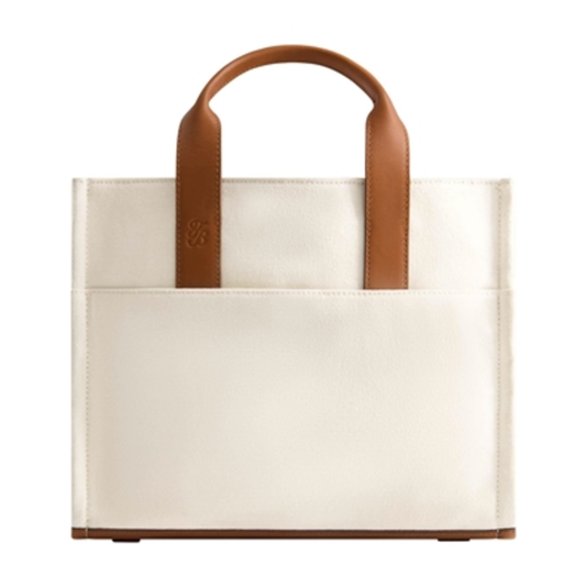 SOLID CANVAS MEDIUM TOTE, NATURAL, 9"