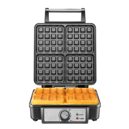 WAFFLE MAKER, BLACK, 4 SLICE