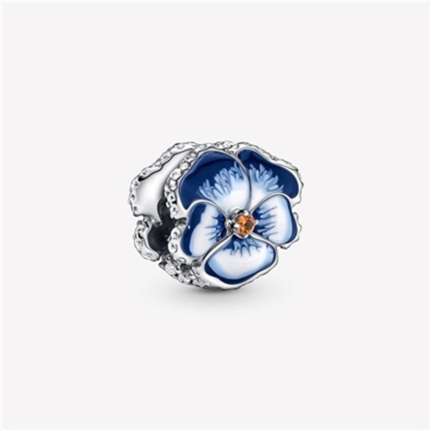 BLUE PANSY FLOWER CHARM