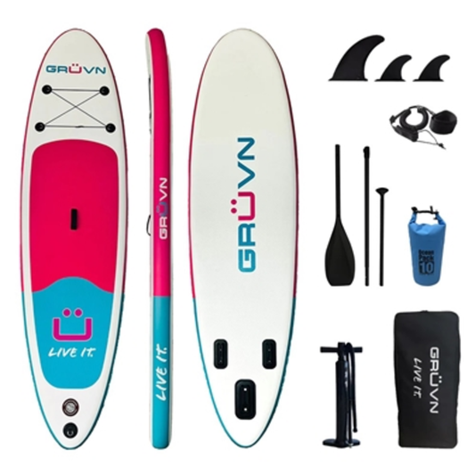 10'6 ALL AROUND INFLATABLE PADDLE BOARD, BLUE/MAGENTA, 106 X 33”
