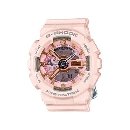 LADIES G-SHOCK S SERIES ANA-DIGI BABY PINK RESIN WATCH