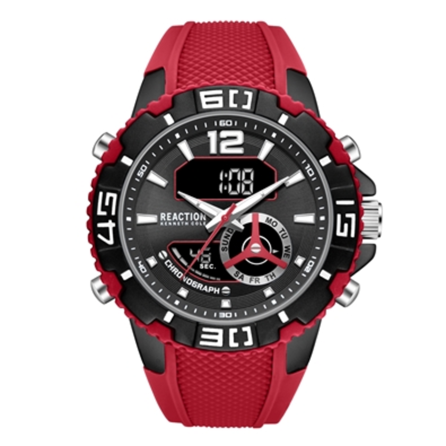 MEN'S ANA-DIGI WATCH, RED, STANDARD