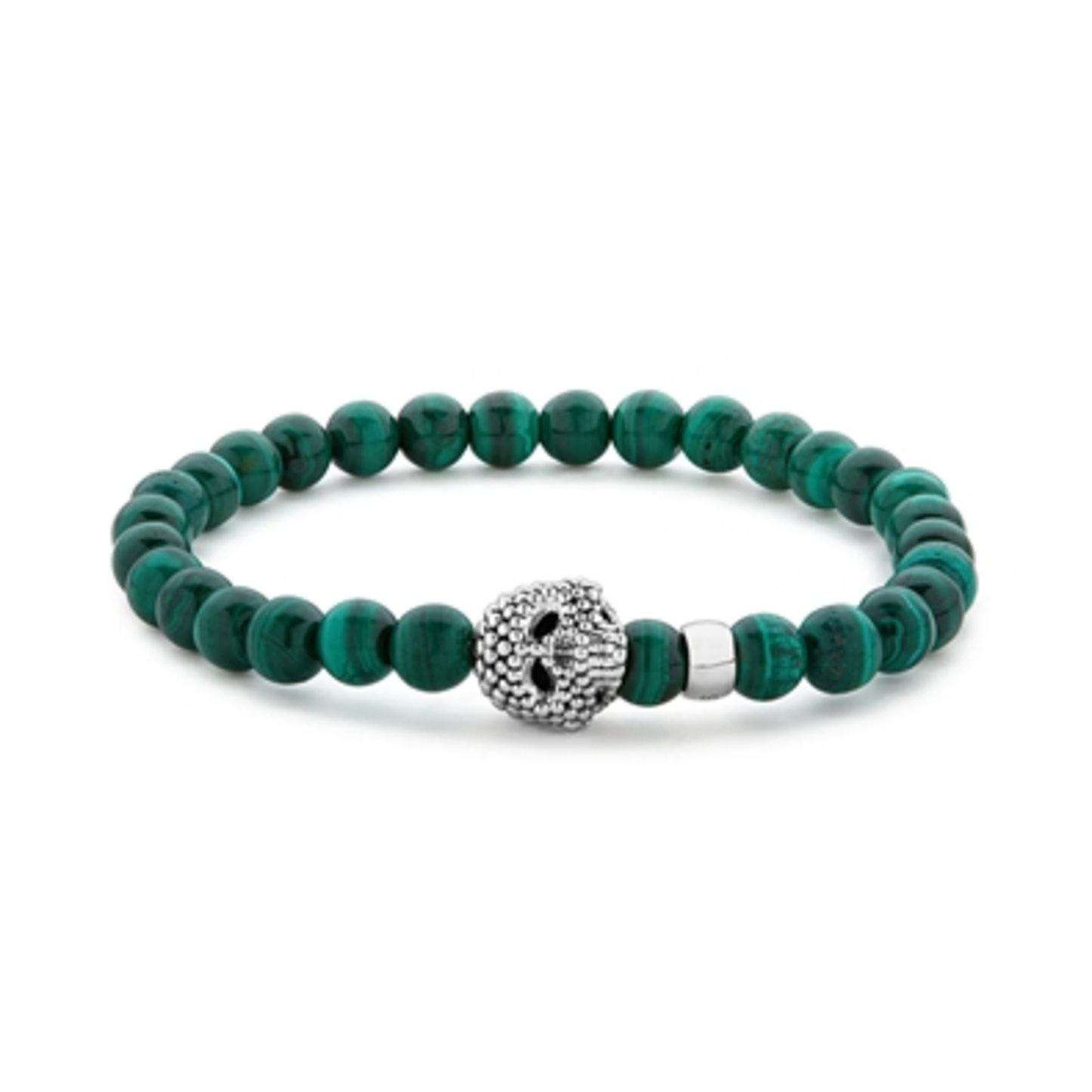 UNISEX MALACHITE SKULL BRACELET