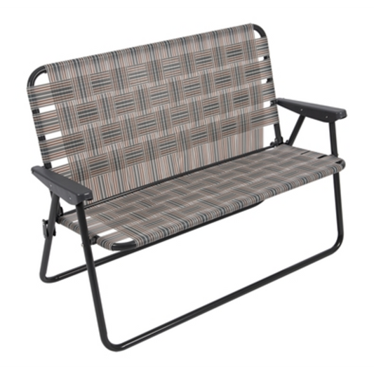 FOLDING WEB LOVE SEAT, TAN
