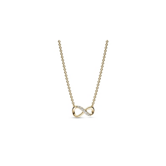 SPARKLING INFINITY COLLIER NECKLACE, 19.7, GOLD PLATED