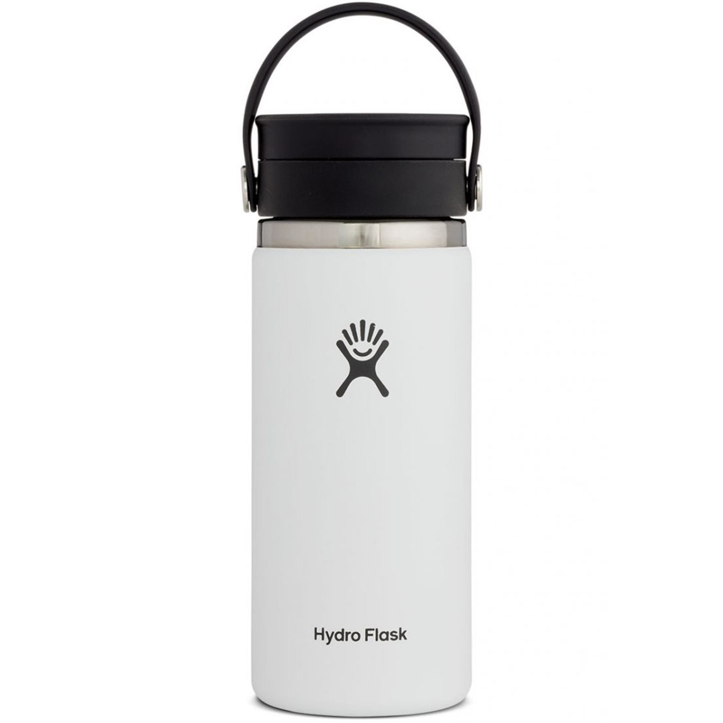 HYDRO FLASK 16 OZ. WIDE MOUTH COFFEE FLASK W/FLEX SIP LID - WHITE