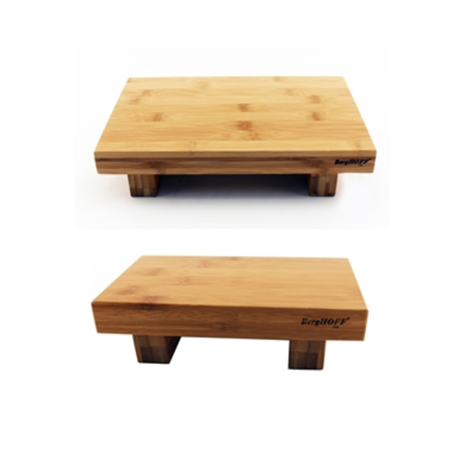 BAMBOO 2PC SUSHI TRAY SET: 8" TRAY  AND  AND, NATURAL