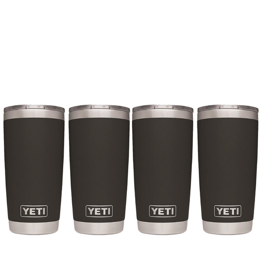 YETI RAMBLER 20 OZ. TUMBLER - BLACK (4-PACK)